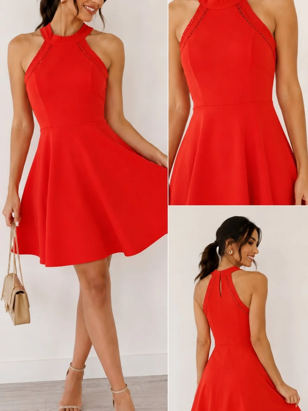 B Darlin Red Halter Skater Dress B Darlin Red Halter Skater Dress